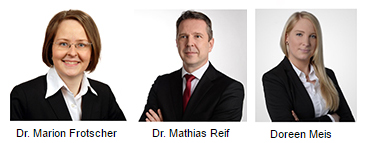 Steuerrecht Dr. Marion Frotscher, Gesellschaftsrecht-Rechtsanwälte Dr. Mathias Reif und Doreen Meis